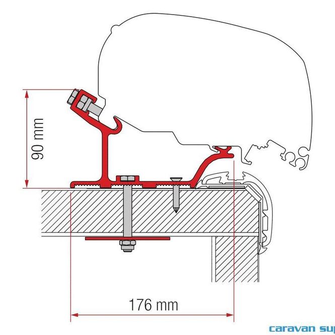 Hovedbilde Feste F65/F80 Kit Carthago Malibu 400cm skinne