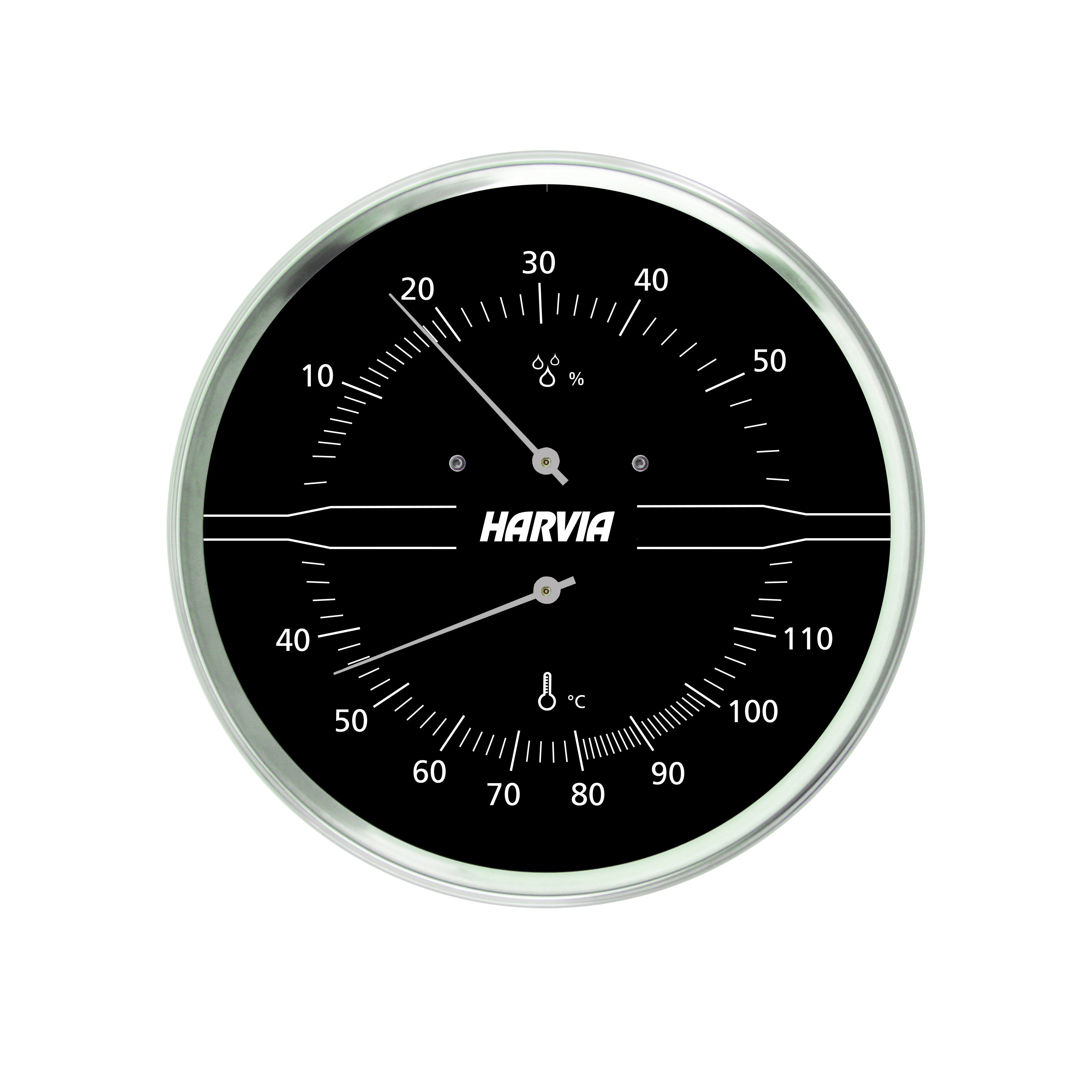 Termo-hygrometer Harvia black