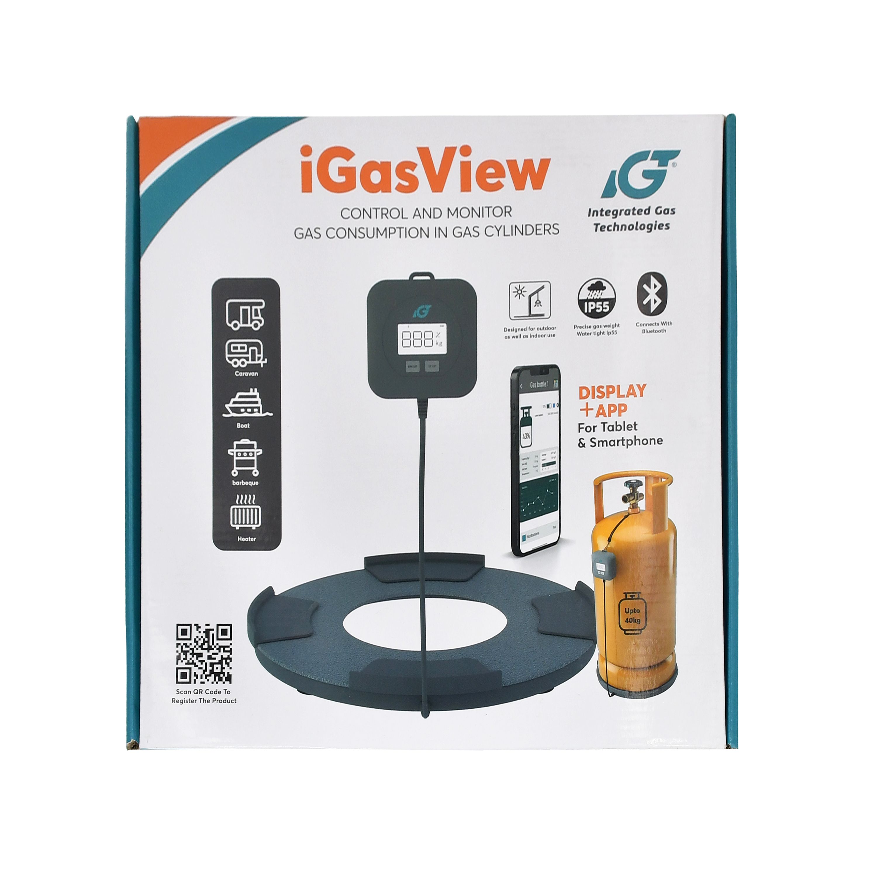 Gassflaskevekt m/appstyring