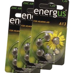 60 stk Høreapparatbatteri nr13 